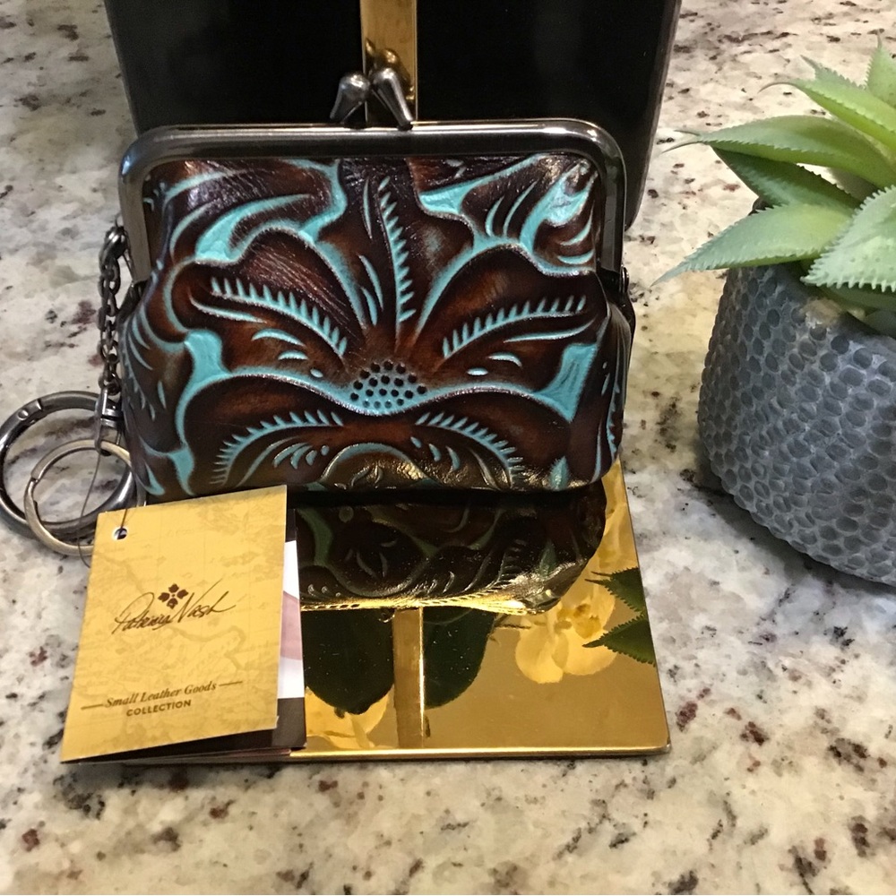 Patricia Nash Borse Coin Purse Turquoise NWT
